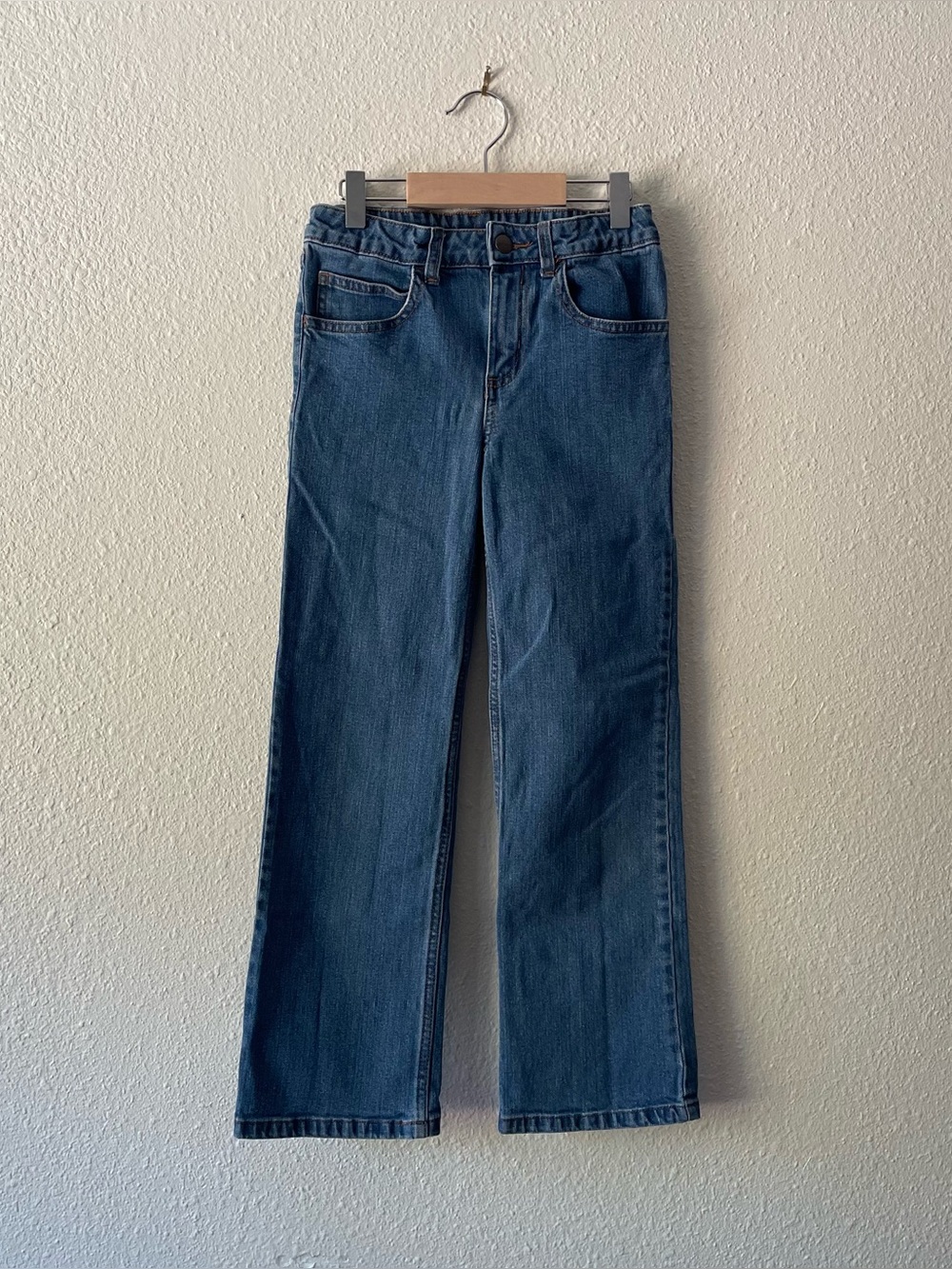 Carhartt Girls Size 10 Jeans Medium Wash Straight Leg Stretch Denim